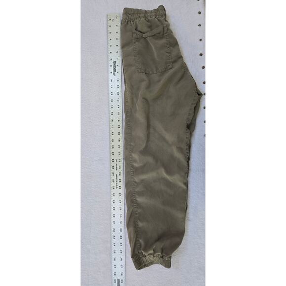 Love Tree Women's Olive Green Linen Joggers | Tapered Leg | Sz. Medium - Picture 8 of 8